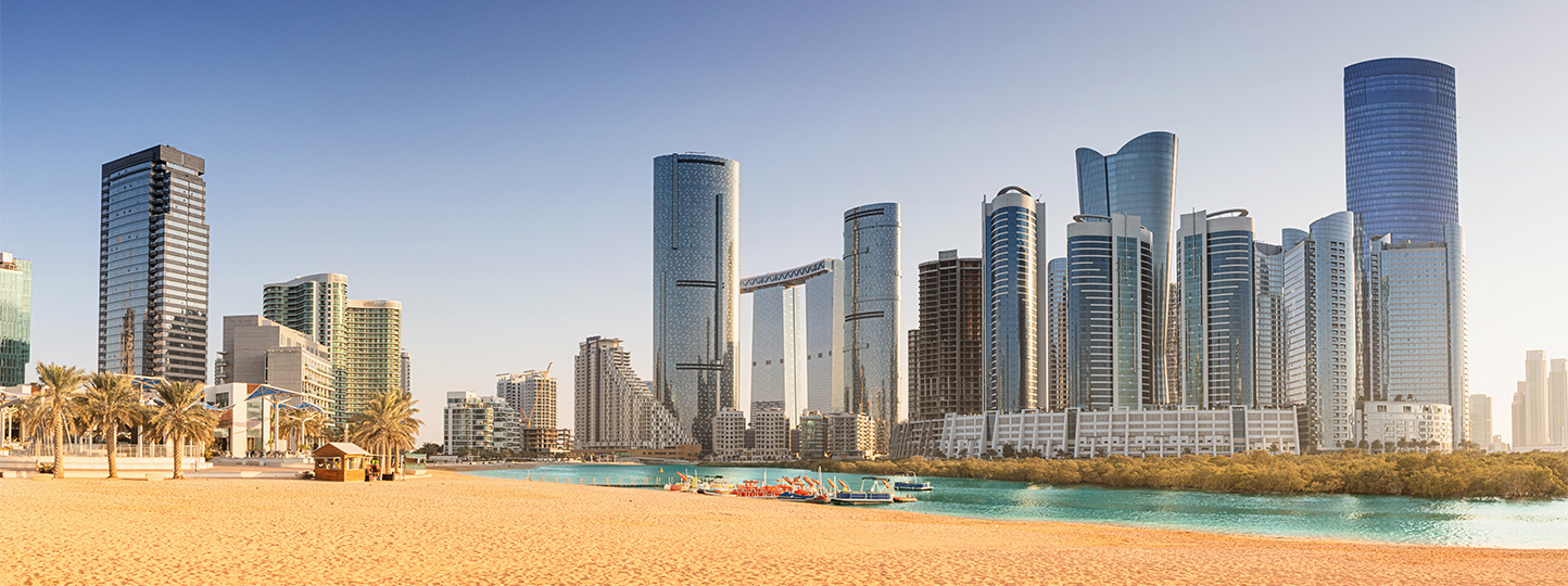 Panoramic,View,Of,Modern,Skyscrapers,At,Al,Reem,Island,,Abu